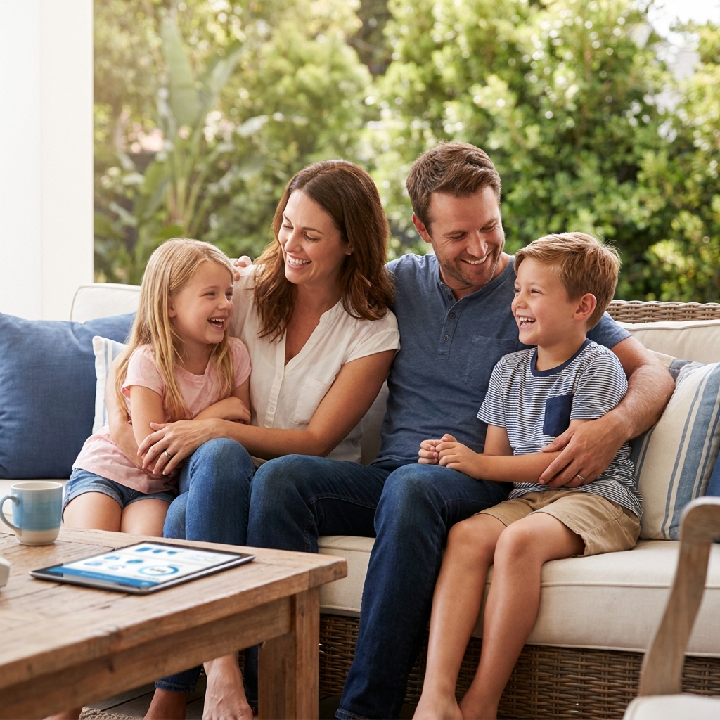 Happy family representing comprehensive health insurance coverage and protection