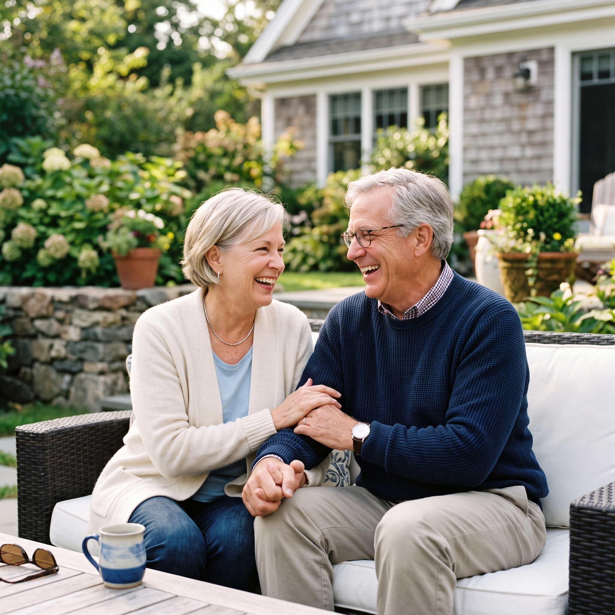 Happy senior couple enjoying the benefits of Medicare health coverage